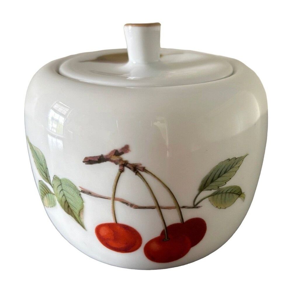 Royal Worcester Evesham Vale Lidded Sugar Bowl Fine Porcelain England